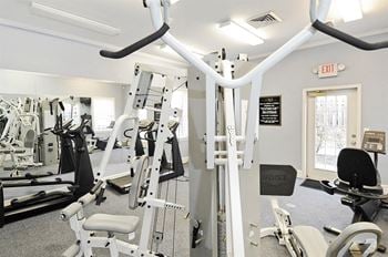 Amenities at Pangea Prairies Apartments in Indianapolis include a fitness center!